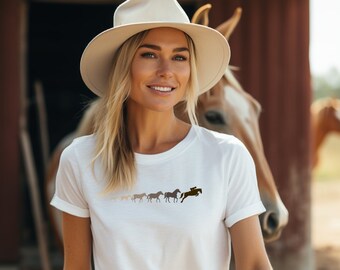 Evolution of Horse Equestrian Lover T-Shirt, Unisex Tee, Animal Lover Gift, Trendy Graphic Shirt, Nature Inspired Clothing