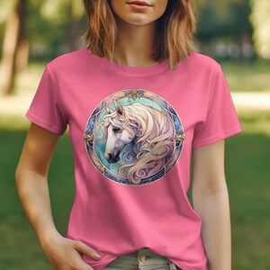 Artistic Horse T-Shirt, Equestrian Riding Tee, Horse Lover Gift, Ranch Style Clothing, Unique Horse Art Print Shirt, Unisex Tee image 6