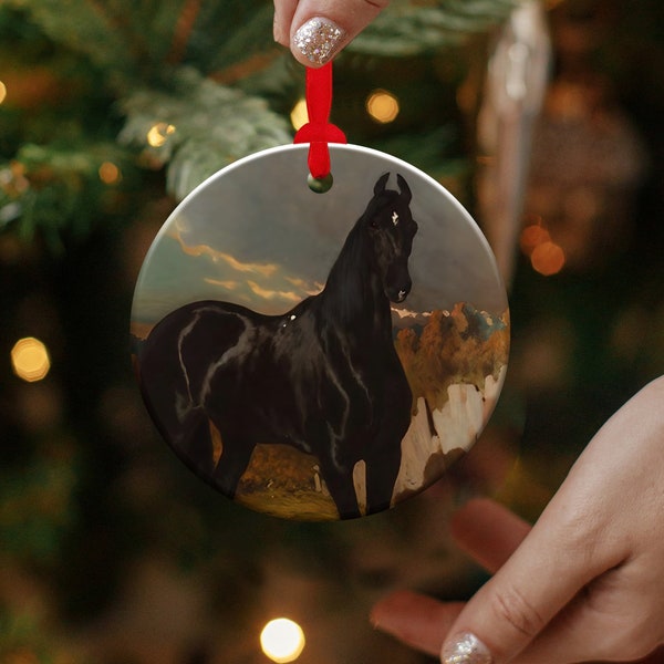 Arabian Horse ornament Christmas tree ornament decoration antique equestrian Arab Bedouin art ephemera farm horse equine art gift horse