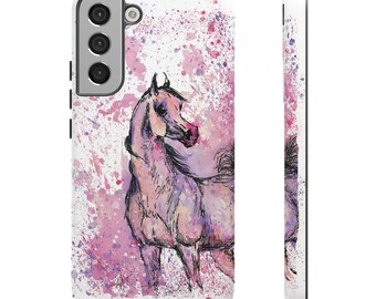 Arabian Horse Watercolor Art Phone Case Tough Cases Iphone Samsung Pixel