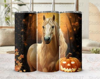 Horse Tumbler Wrap Halloween Sublimation Resin 20 oz Skinny Tumbler Design Straight Tapered Wrap Tumbler Wrap Png, Instant Download