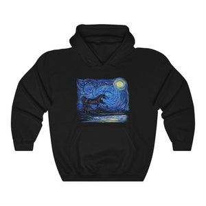 Arabian Horse Van Gogh Starry Night Unisex Heavy Blend Hooded Sweatshirt