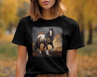 Draft Horse Shirt Horse trainer shirt Heavy Horse Work horse Shire Belgian Percheron Gypsy Drum horse spotted draft gift for horse lover art