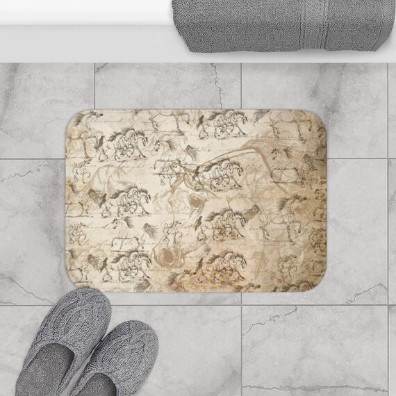 Arabian Horse Bath Mat Vintage Style Perfect for Farm House Etsy