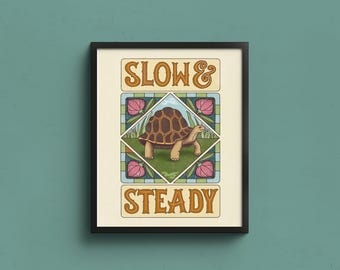Lento y constante / Ritmos de la naturaleza / Estilo Art Nouveau / Conejo y liebre