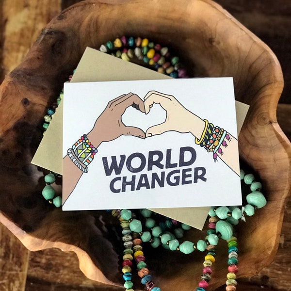 World Changer Heart Hands - Notecards with envelopes