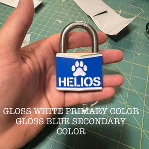 50mm | Custom Paw Print Padlock | Marine Grade | Choose 2 Colors & Add Your Name | Lifetime Warranty