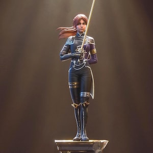 Maelle Blade of the Wastes - Fan Art Custom Made Figure Statue - Gift for Gamers - Handmade & Handpainted Figure Collectible