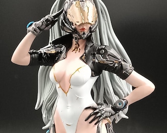 Electrical Charged Warrioress Custom 3D Printed Statue - FanArt Handmade & Handpainted Sci Fi Collectible Figure
