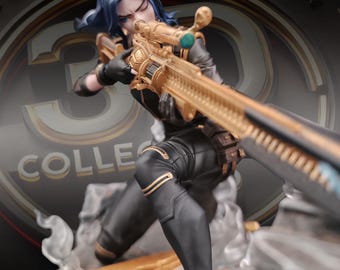 Magically Enhanced Sniper Custom 3D Printed Statue - FanArt Handmade & Handpainted Sci-Fi Collectible Figure