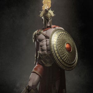 Ancient Greek God Ares Fan Art Custom Made 3D Printed Figure | Gift For Collectors | Handmade Gift | Hand Painted |  Mythology Figure