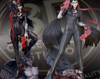 Gunslinger Bayo custom 3D-geprint standbeeld – FanArt handgemaakte en handbeschilderde fantasie verzamelfiguur