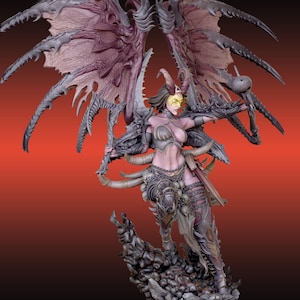 Dreadflame Duchess – Demonic Queen - Handmade & Handpainted Custom Fantasy Figure Collectible - Gift for Gamers - Miniature Figure