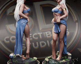 Mythical Ocean City Princess Custom 3D Printed Statue - FanArt Handmade & HandPainted Fantasy Collectible Figure