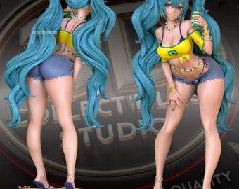 Tropical Music Idol Custom 3D Printed Statue - FanArt Handmade & Handpainted Anime Collectible Figure