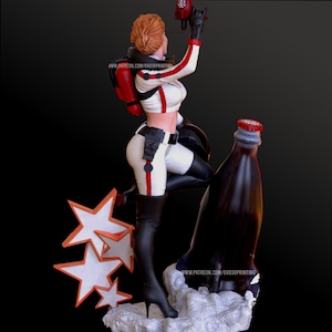 Advertising Pin Up Girl Fan Art Custom Made Figure Statue - Handmade & Handpainted Figure - Gifr for Gamers - Futuristic Collectible