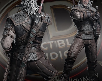 White Wolf Custom 3D Printed Statue - FanArt Handmade & Handpainted Fantasy Collectible Figurine