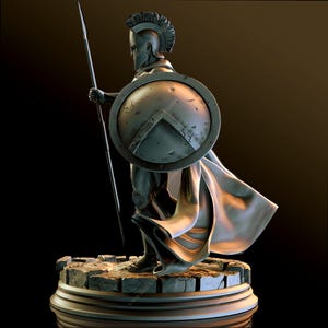 King Leonidas of Sparta V2 Fan Art Custom Made Figure Statue – Ancient Warrior Figure Collectible – Handmade Decor - Ancient Greek Legends