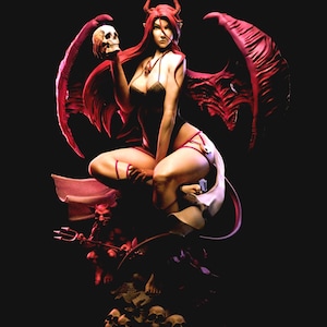 Succubus V2 Fantasy Fan Art Custom Made Figure Statue – Dark Seductress – Handcrafted & Handpainted dark Fantasy Collectible