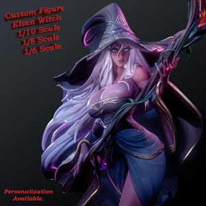 Krachtige elfenheks fanart op maat gemaakt figuurstandbeeld - cadeau voor gamer - handgemaakt en handgeschilderd fantasiespelfiguur collectible