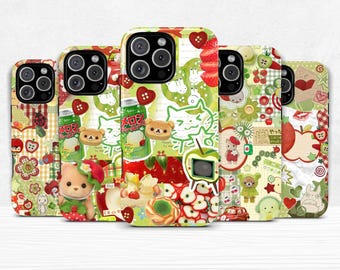 Kawaii Collage Phone Case Dual Shell Cover for iPhone 11 12 13 14 15 16 pro max plus & Samsung Galaxy S25 S24 S23 + Ultra