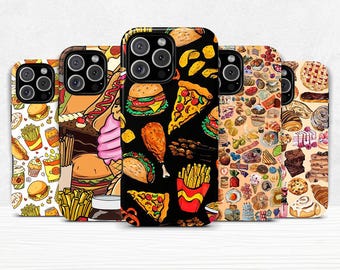 Fast Food Dual Shell Phone Case for iPhone 11 12 13 14 15 16 pro max plus & Samsung Galaxy S25 S24 S23 + Ultra Protective Cover