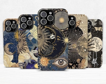 Sun and Moon Dual Shell Phone Case for iPhone 11 12 13 14 15 16 pro max plus & Samsung Galaxy S25 S24 S23 + Ultra Protective Cover