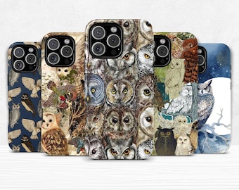 Owl Case Dual Shell Phone Case for iPhone 11 12 13 14 15 16 pro max plus & Samsung Galaxy S25 S24 S23 + Ultra Protective Cover