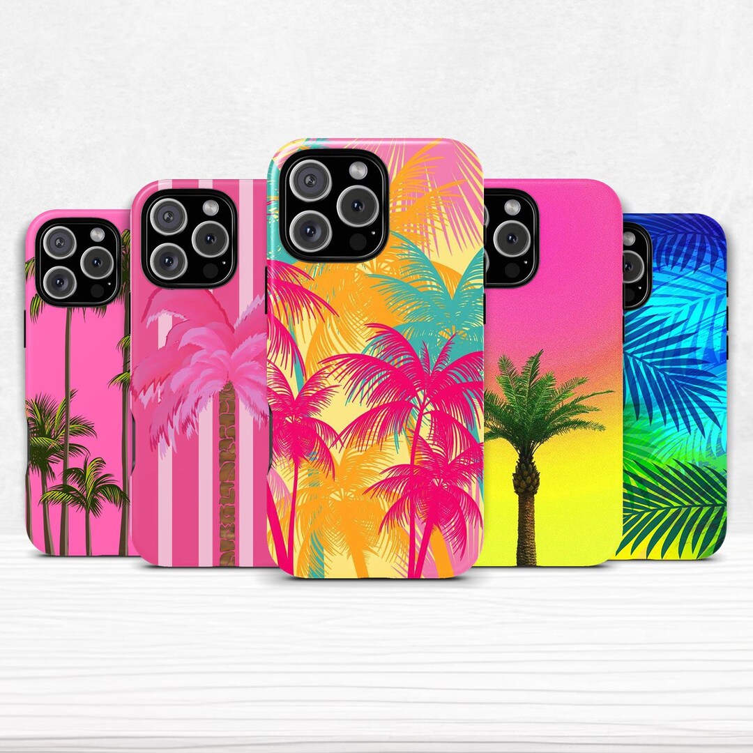 Palm Trees Phone Case Dual Shell Cover for iPhone 11 12 13 14 15 16 Pro ...