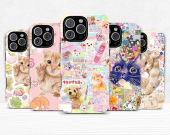 Cutecore Kitty Phone Case Dual Shell Cover for iPhone 11 12 13 14 15 16 pro max plus & Samsung Galaxy S25 S24 S23 + Ultra Protective Cover
