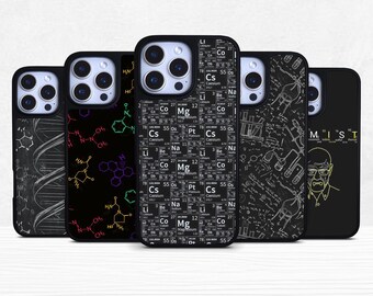 Chemistry Phone Case Matte Black Cover for iPhone 11 12 13 14 15 16 pro max plus & Samsung Galaxy S25 S24 S23 + Ultra Protective Cover