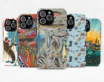 Fishing Case Dual Shell Phone Case for iPhone 11 12 13 14 15 16 pro max plus & Samsung Galaxy S25 S24 S23 + Ultra Protective Cover
