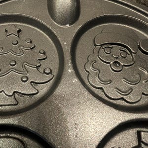 4つの型が取れるクリスマスパンケーキ型、ヴィンテージノルディックウェアパンケーキグリドル