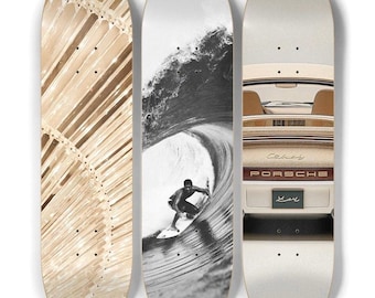 Skateboard Wall Art Set, 3-Piece Skateboard Deck Art, Aesthetic Room Decor, Modern Wall Art, Teen Bedroom Decor, Skater Gift