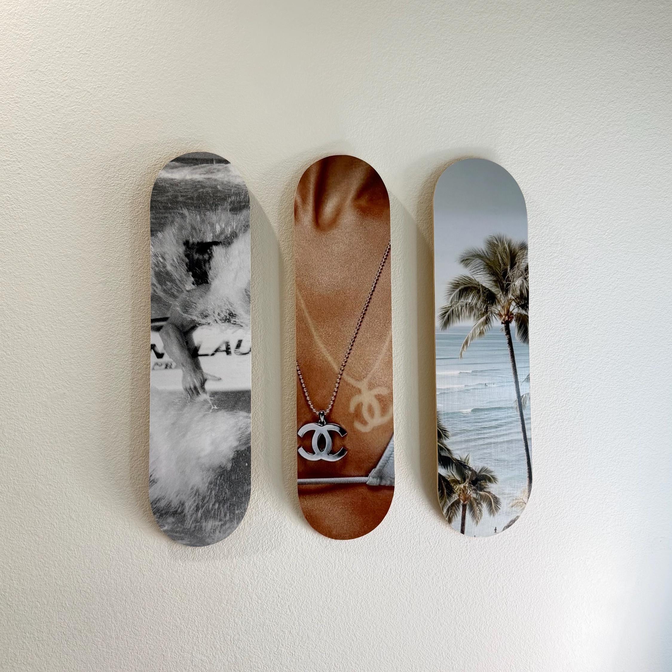 Skateboard Wall Art Set, 3piece Skateboard Deck Art, Aesthetic Room — free download