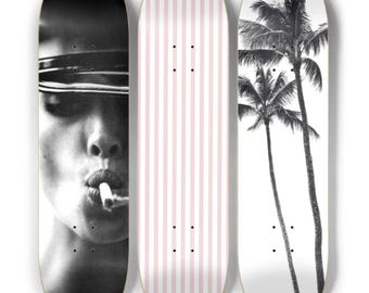 Skateboard Wall Art Set, 3-Piece Skateboard Deck Art, Aesthetic Room Decor, Modern Wall Art, Teen Bedroom Decor, Skater Gift