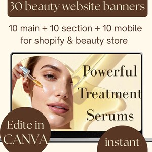 30 Beauty Website Banners Bundle Canva Website Banner Templates  Beauty Salon