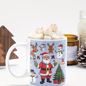 Christmas Collage Ceramic Mug - Festive Holiday Gift for Coffee Lovers, 11oz, 15oz, Festive Mug, Christmas Gift, Holiday Coffee Cup,