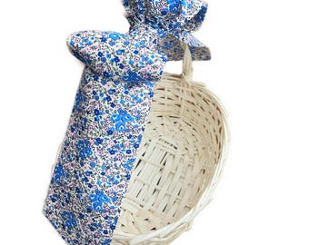 The Original Easter Basket Bow - Blue Floral