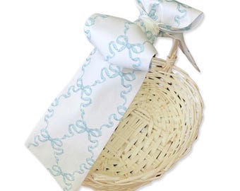 Blue Trellis Easter Basket Bow – Gift Basket Decoration