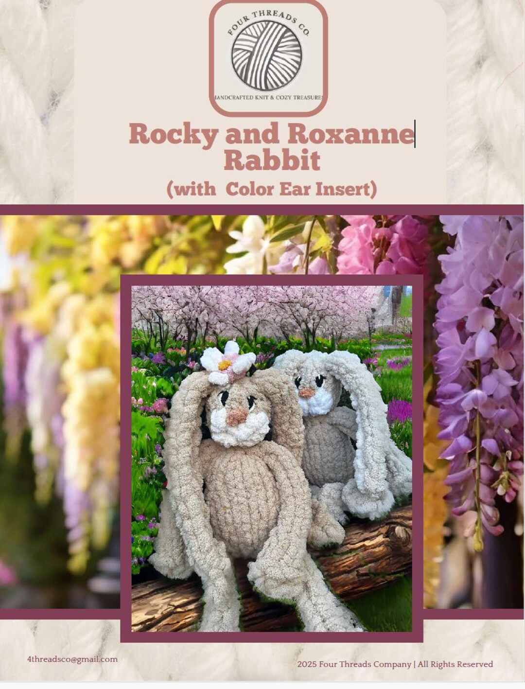 Chunky Knit Bunny Pattern | PDF + Video Tutorial | Rocky & Roxanne by ...