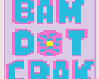 Mahjong Tile Graph Pattern: Finger Knit Blanket (Digital Download)