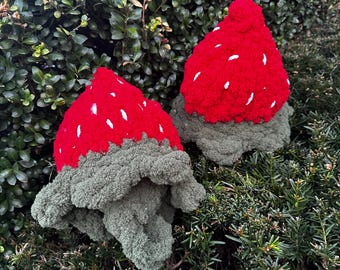 Chunky Knit Strawberry Plush | Handmade Plushie |