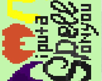 Hocus Pocus-Inspired Graph Pattern | Finger Knit Only | 3 PDF Download | Halloween Decor