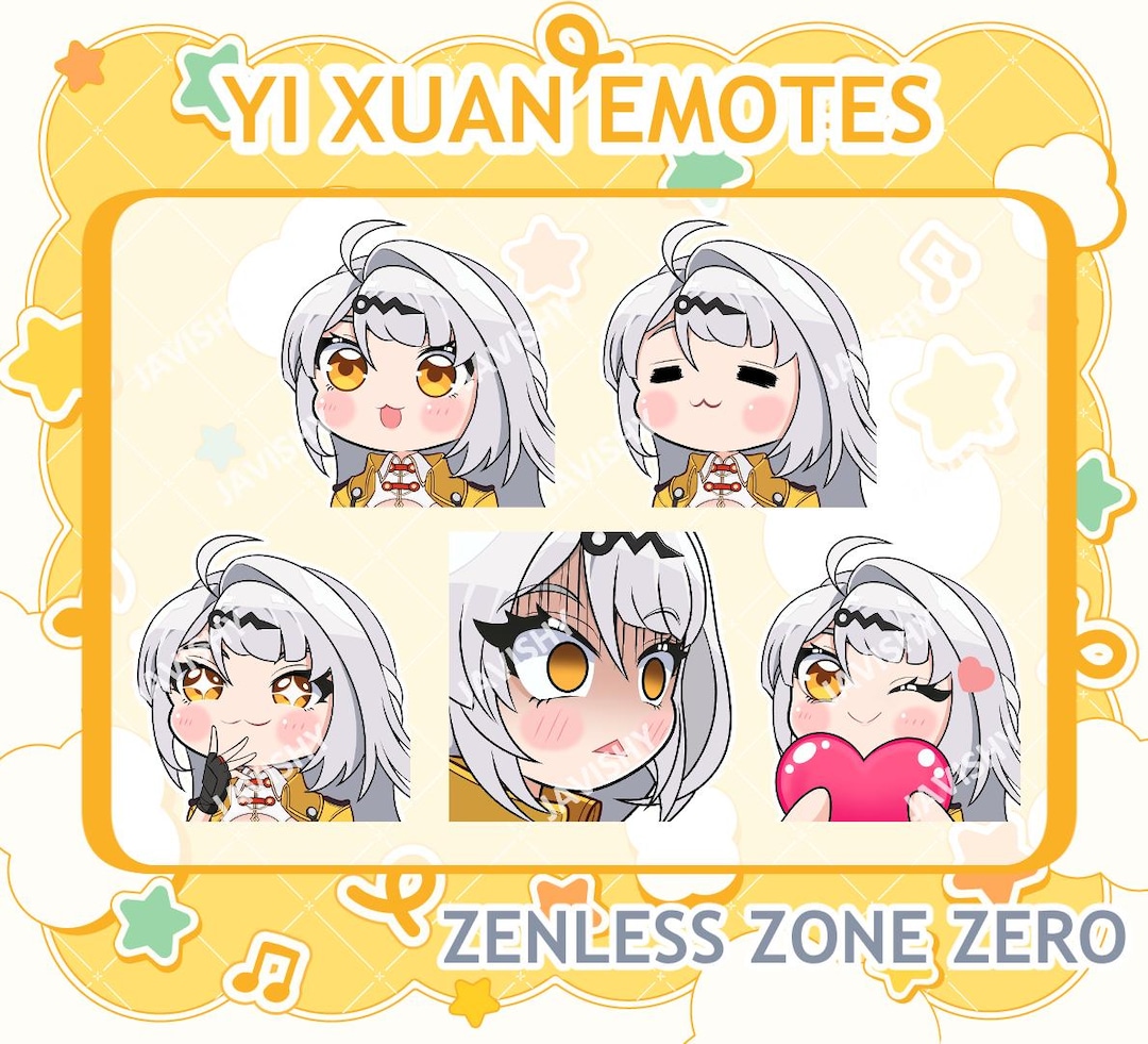 Yi Xuan Chibi Emotes Pack – 5 Emotes for Twitch & Discord
