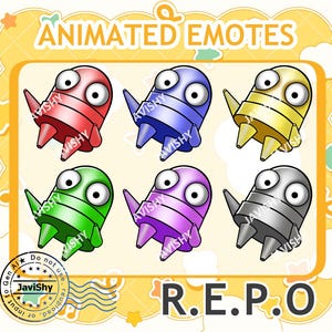 Pack of 6 Animated Emotes - REPO | Colorful Variants for Twitch & Discord