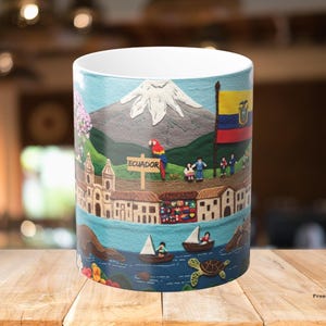 Ecuador Magic Mug: Heat Changing Andean Landscape & Culture - 11oz Souvenir Gift