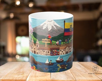 Ecuador Magic Mug: Heat Changing Andean Landscape & Culture - 11oz Souvenir Gift