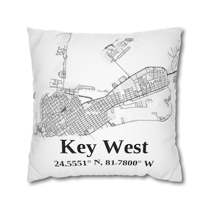 Key West kussensloop Gepersonaliseerde Key West Sierkussensloop Key West Florida Home Decor Key West Island kussensloop