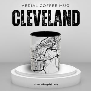 Cleveland Aerial Map Coffee Mug: Unique Home Decor Gift